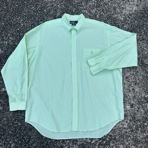 Polo by Ralph Lauren Men's Light Green Button Down Shirt